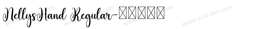 NellysHand Regular字体转换